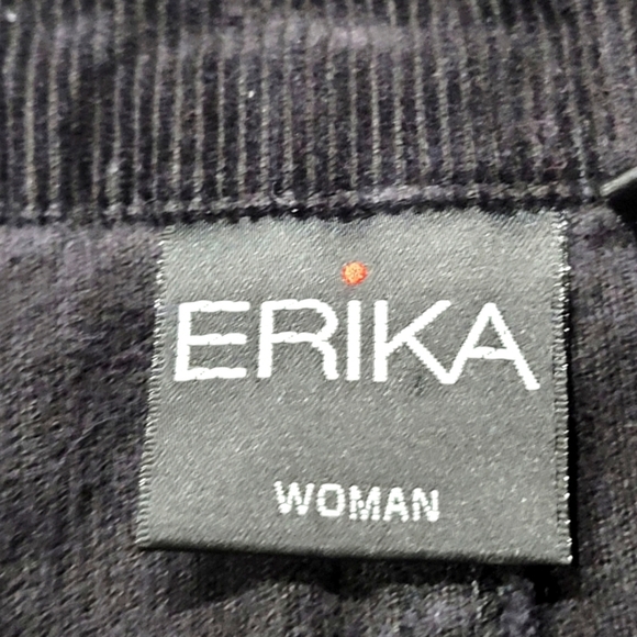 2X ERIKA 100% Cotton Black Blazer Corduroy Button Down 3 Pockets - Picture 5 of 6